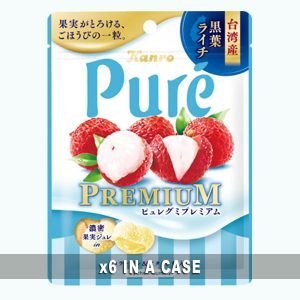 Kanro Pure Gummy Lychee 6 in a case